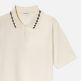 FRAME - Light Pique Polo -- White Sand