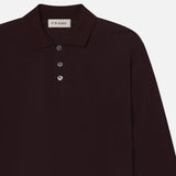FRAME - L/S Pique Polo -- Burgundy