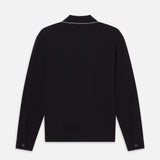 FRAME - L/S Pique Polo -- Dark Navy