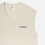 FRAME - Sotheby's Unisex Cable Sweater Vest -- Cream
