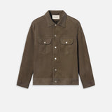 FRAME - Suede Trucker Jacket -- Mocha