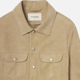 FRAME - Suede Trucker Jacket -- Oxford Beige