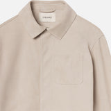 FRAME - Suede Overshirt -- Stone Beige