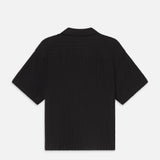 FRAME - Crochet Short Sleeve Shirt -- Black