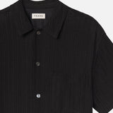 FRAME - Crochet Short Sleeve Shirt -- Black