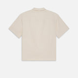 FRAME - Jacquard Cotton Short Sleeve Shirt -- White Sand