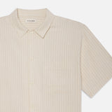 FRAME - Jacquard Cotton Short Sleeve Shirt -- White Sand