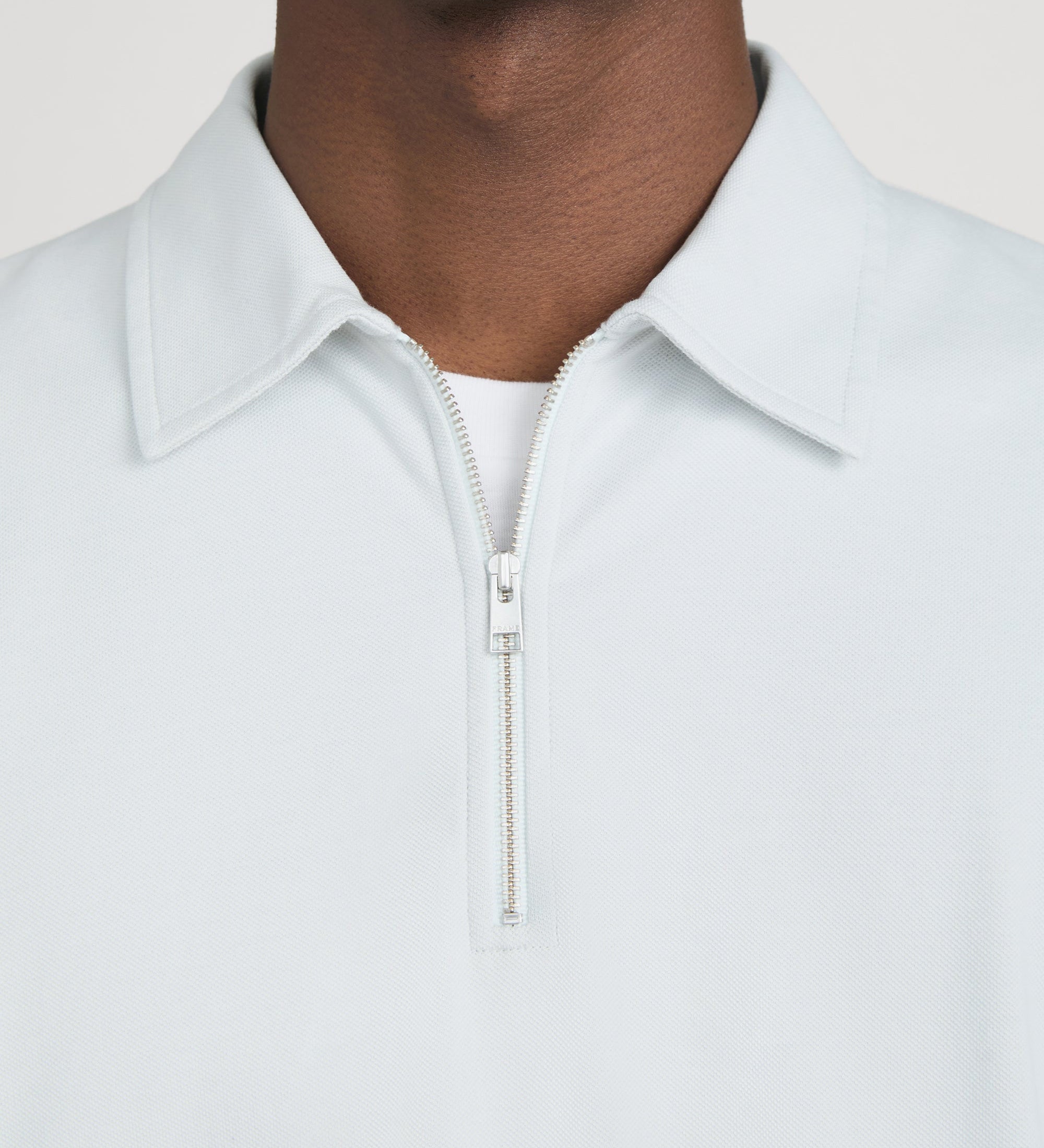 FRAME - Half Zip Pique Polo