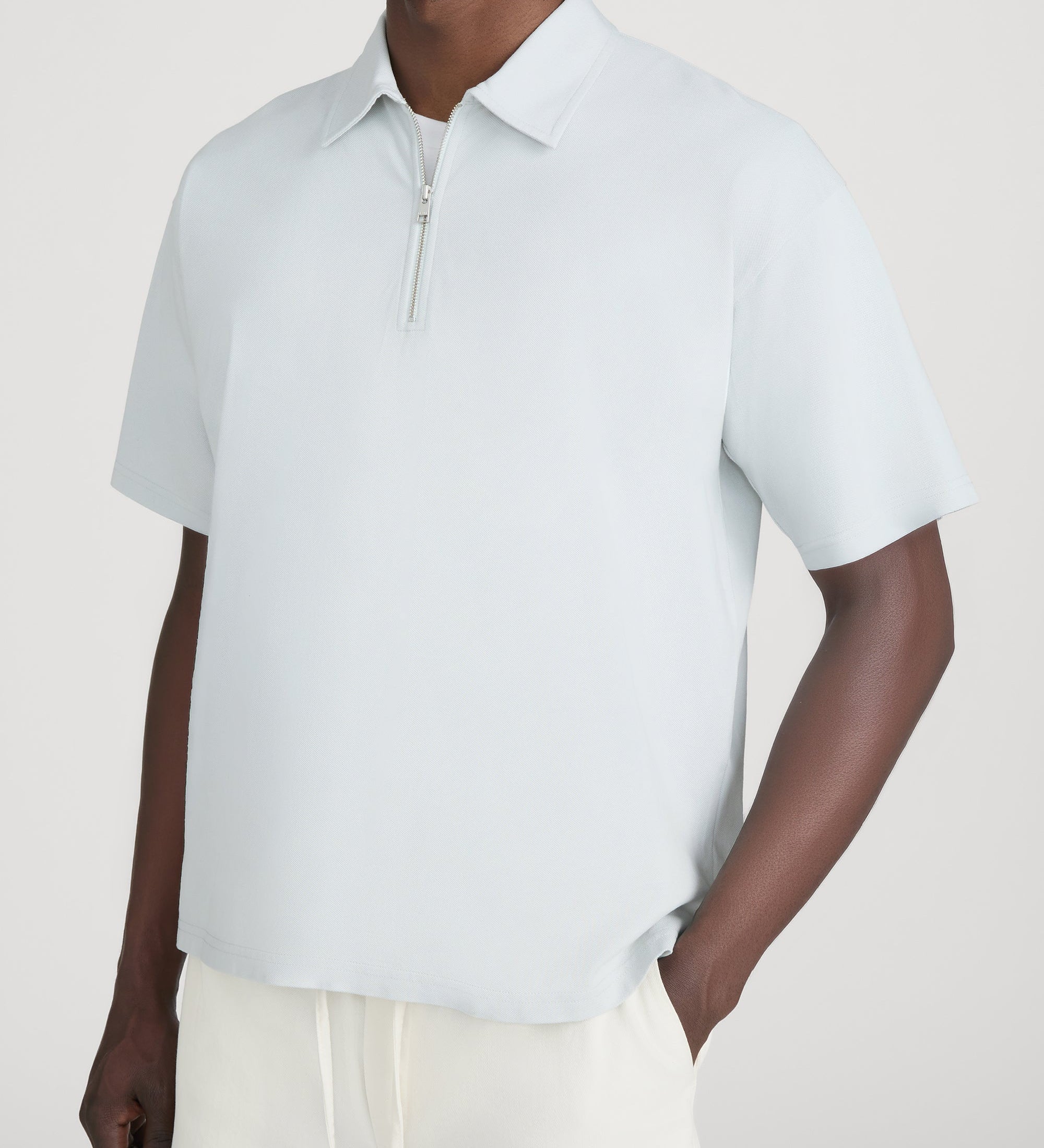 FRAME - Half Zip Pique Polo