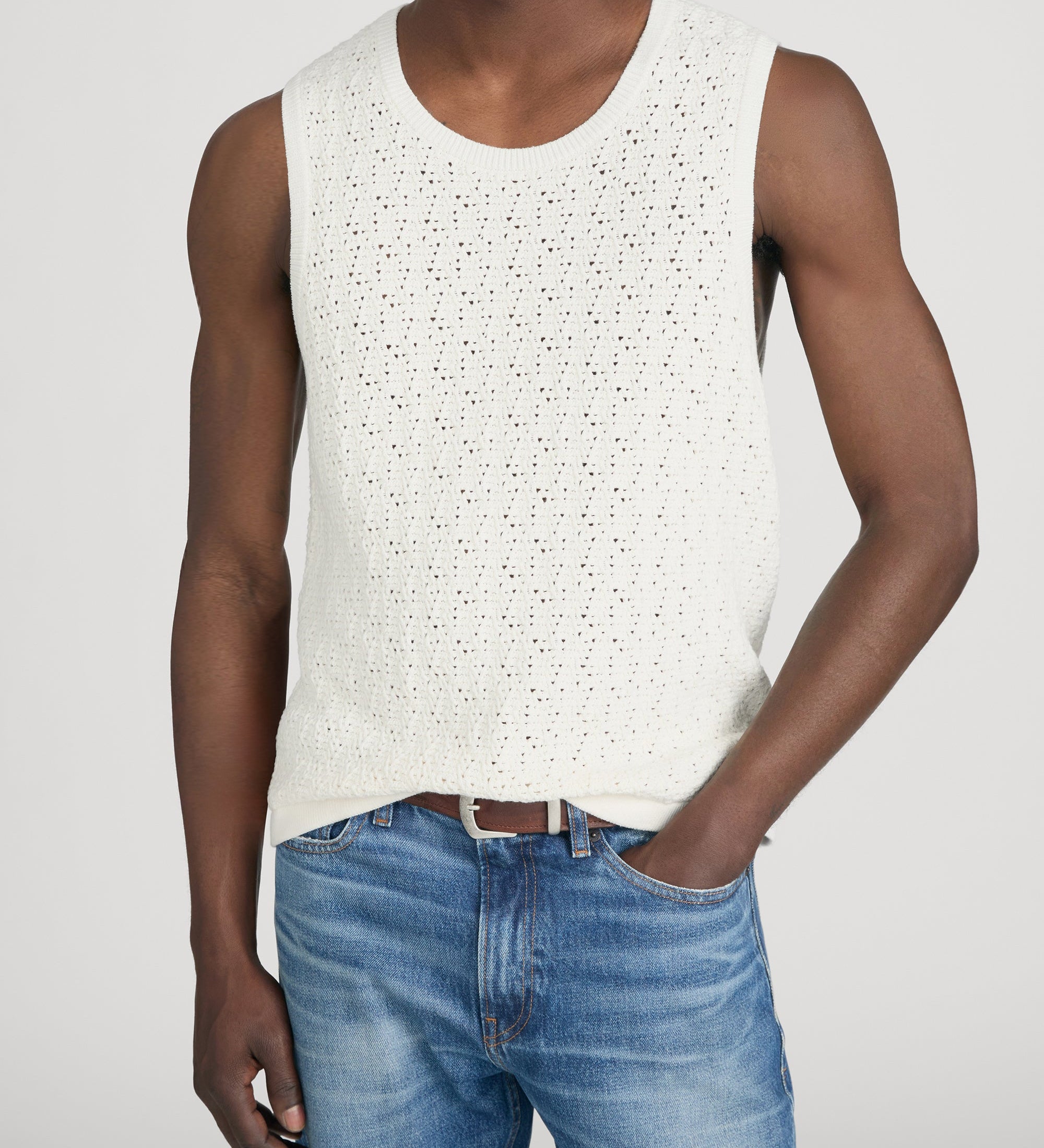 FRAME - Open Stitch Tank