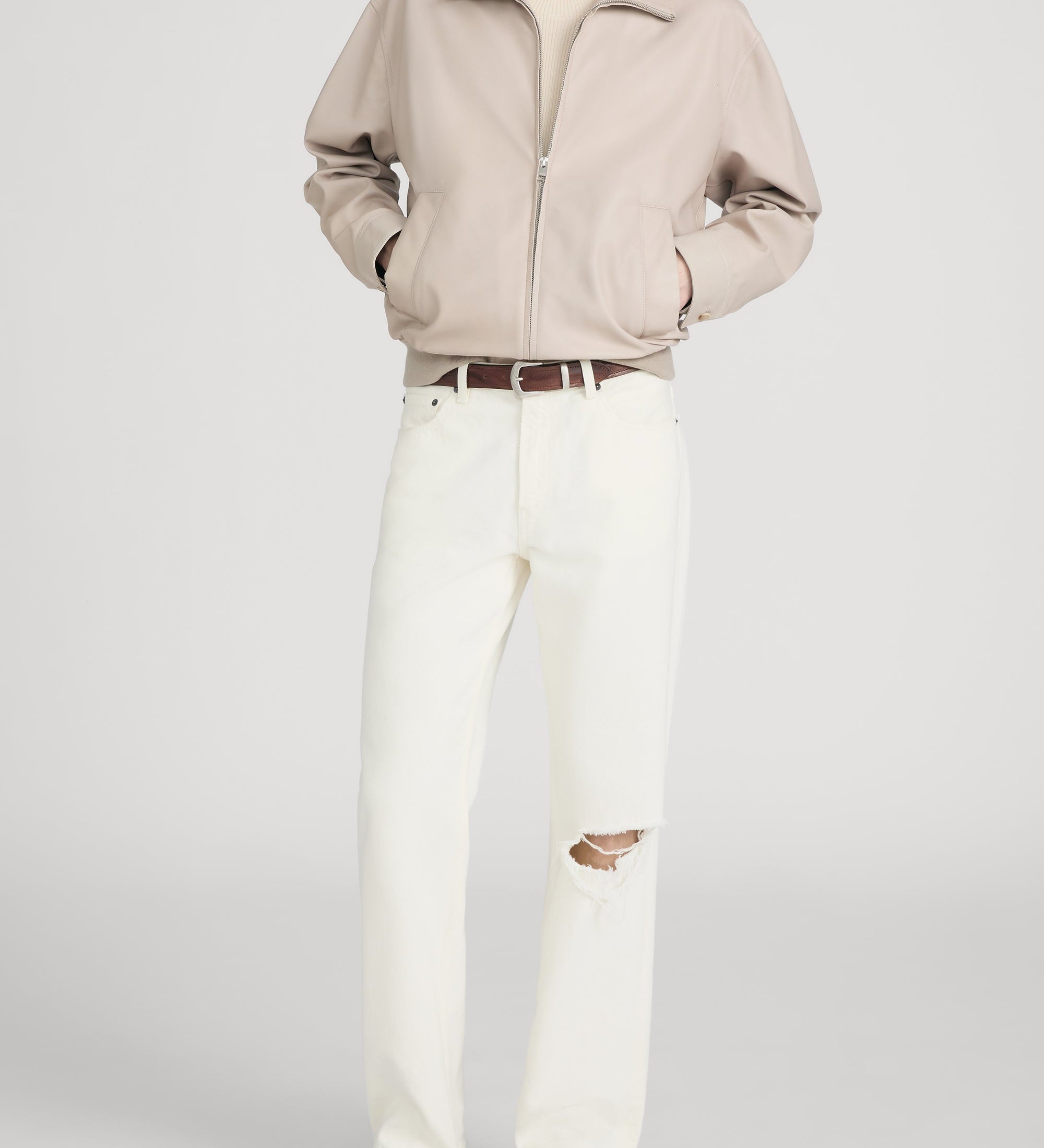 FRAME - Leather Bomber Jacket