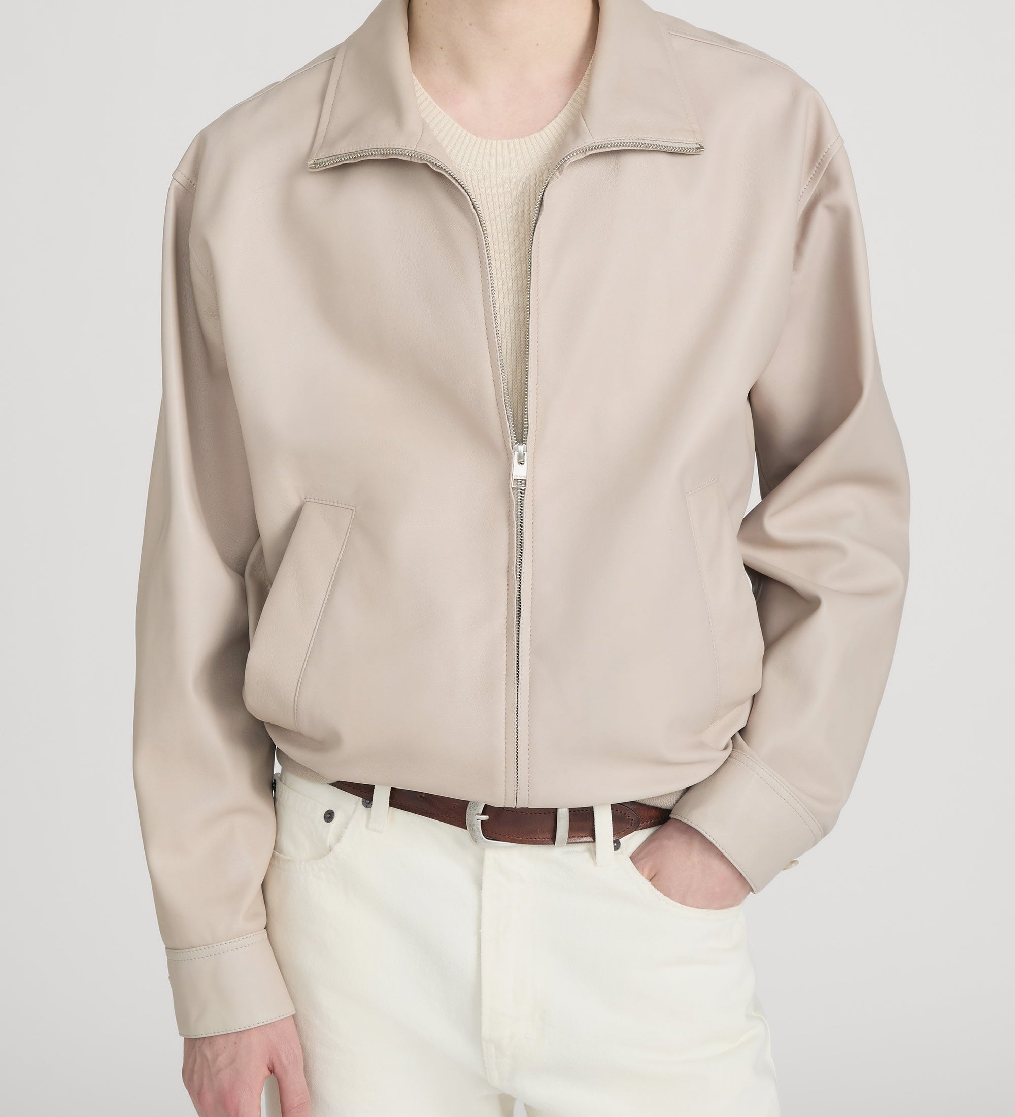 FRAME - Leather Bomber Jacket