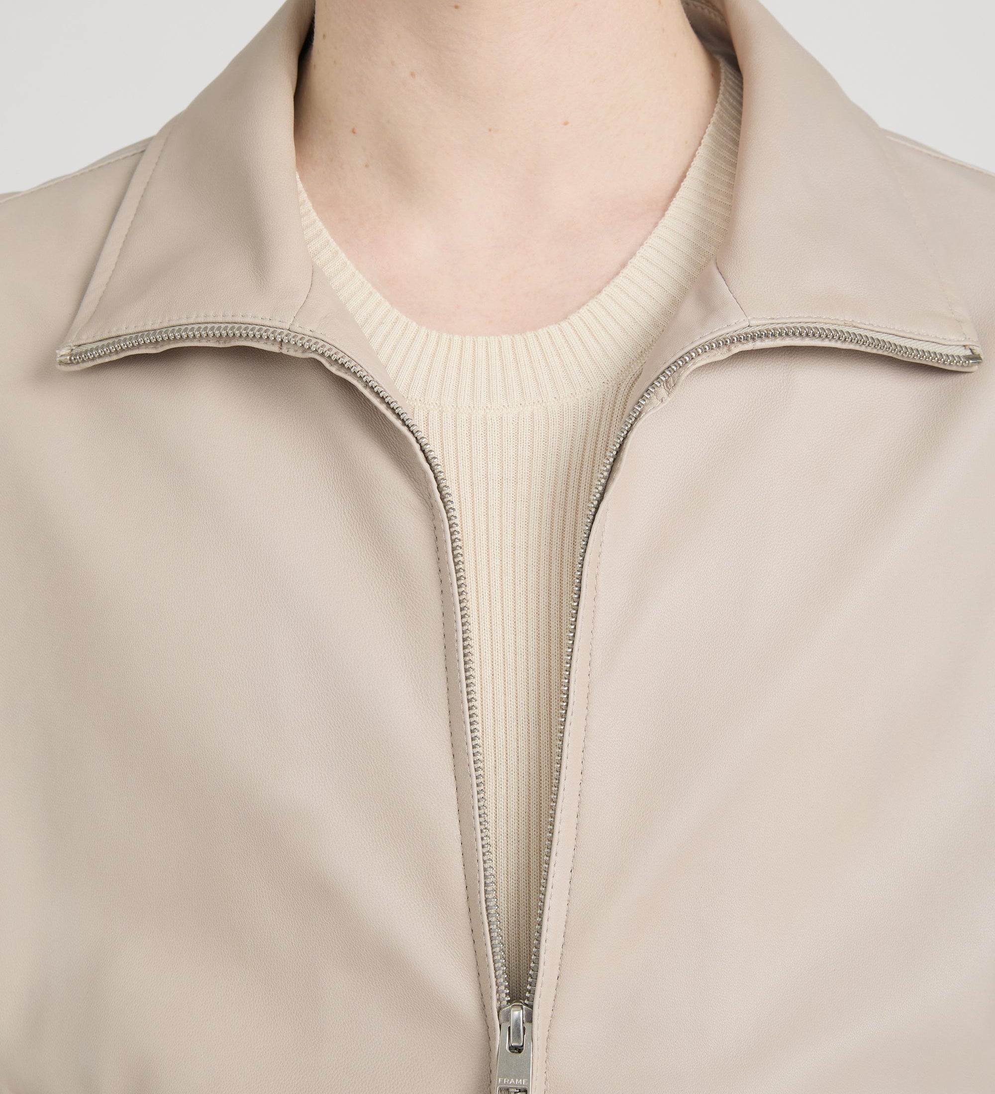 FRAME - Leather Bomber Jacket
