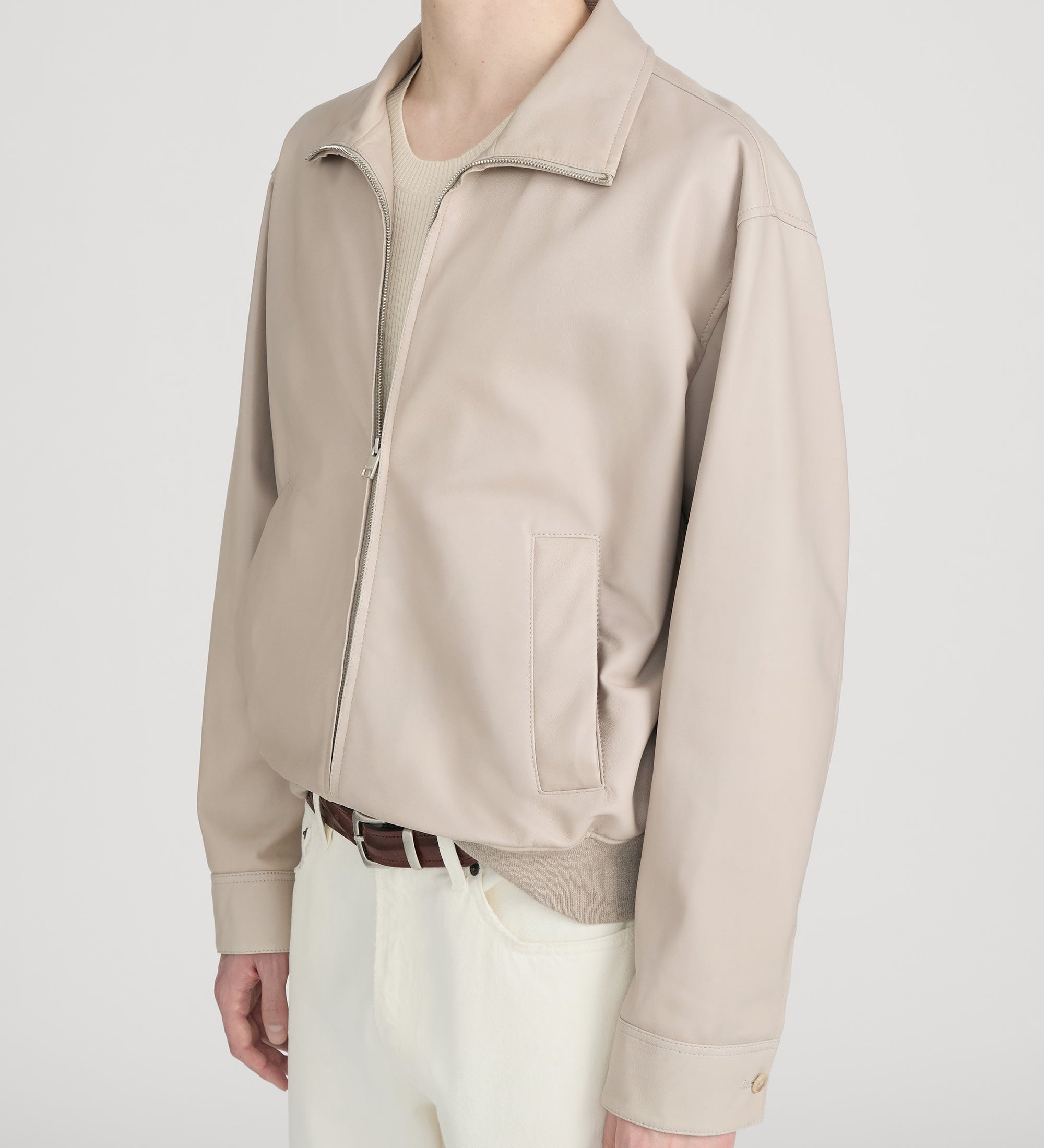 FRAME - Leather Bomber Jacket