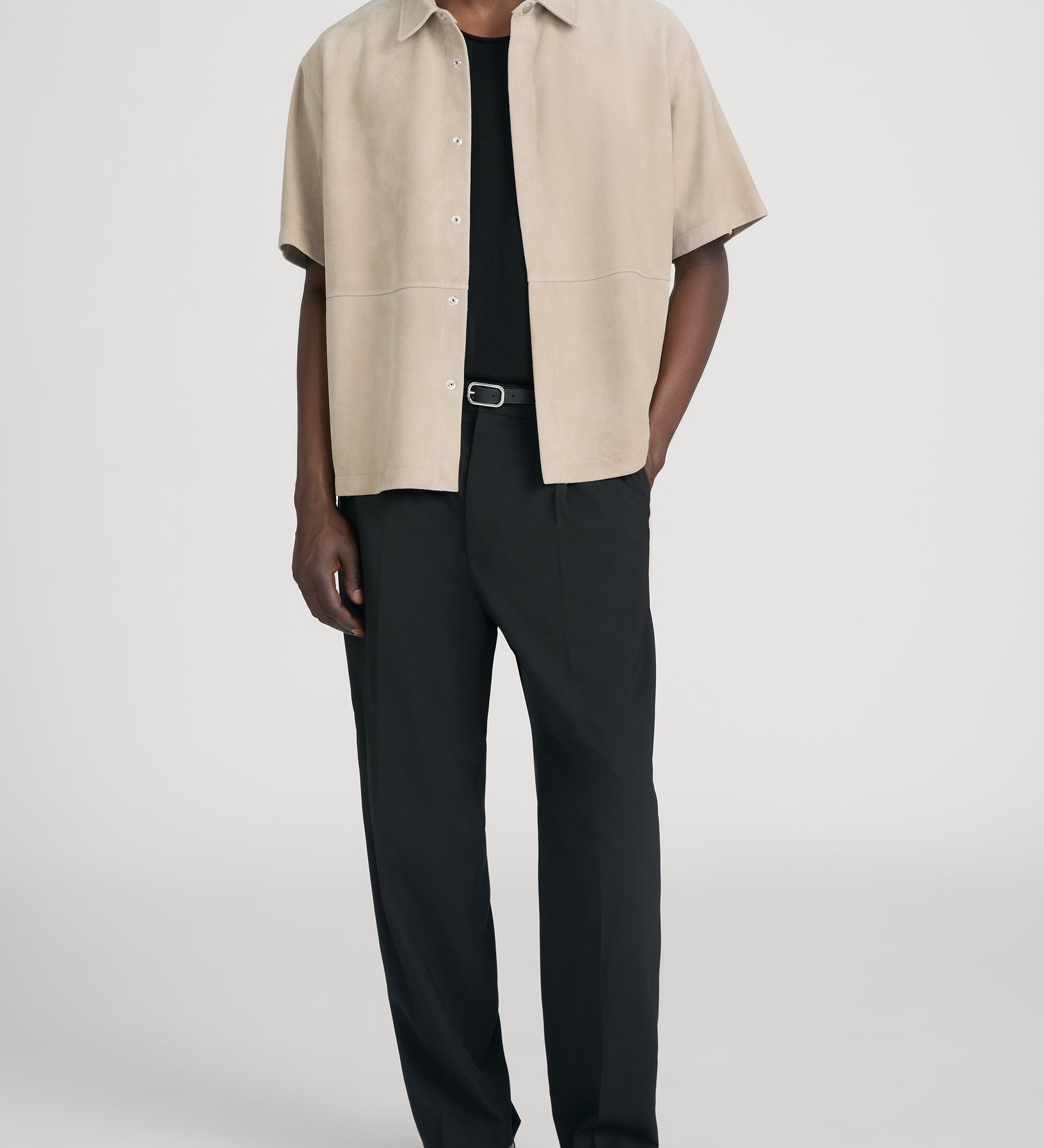 FRAME - Short Sleeve Suede Shirt