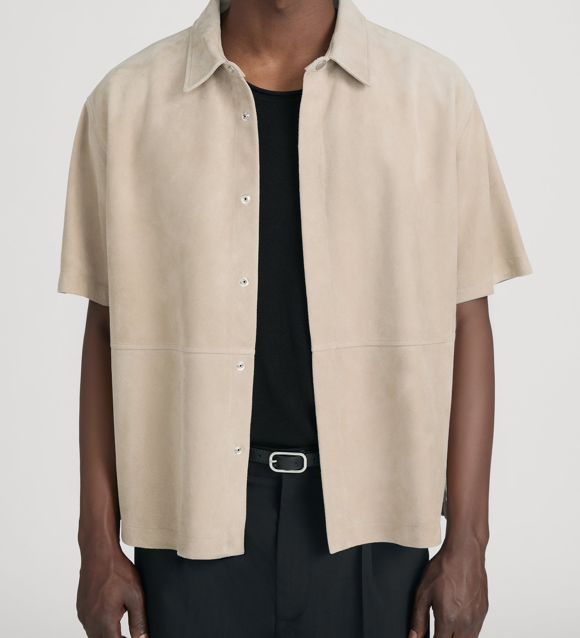 FRAME - Short Sleeve Suede Shirt