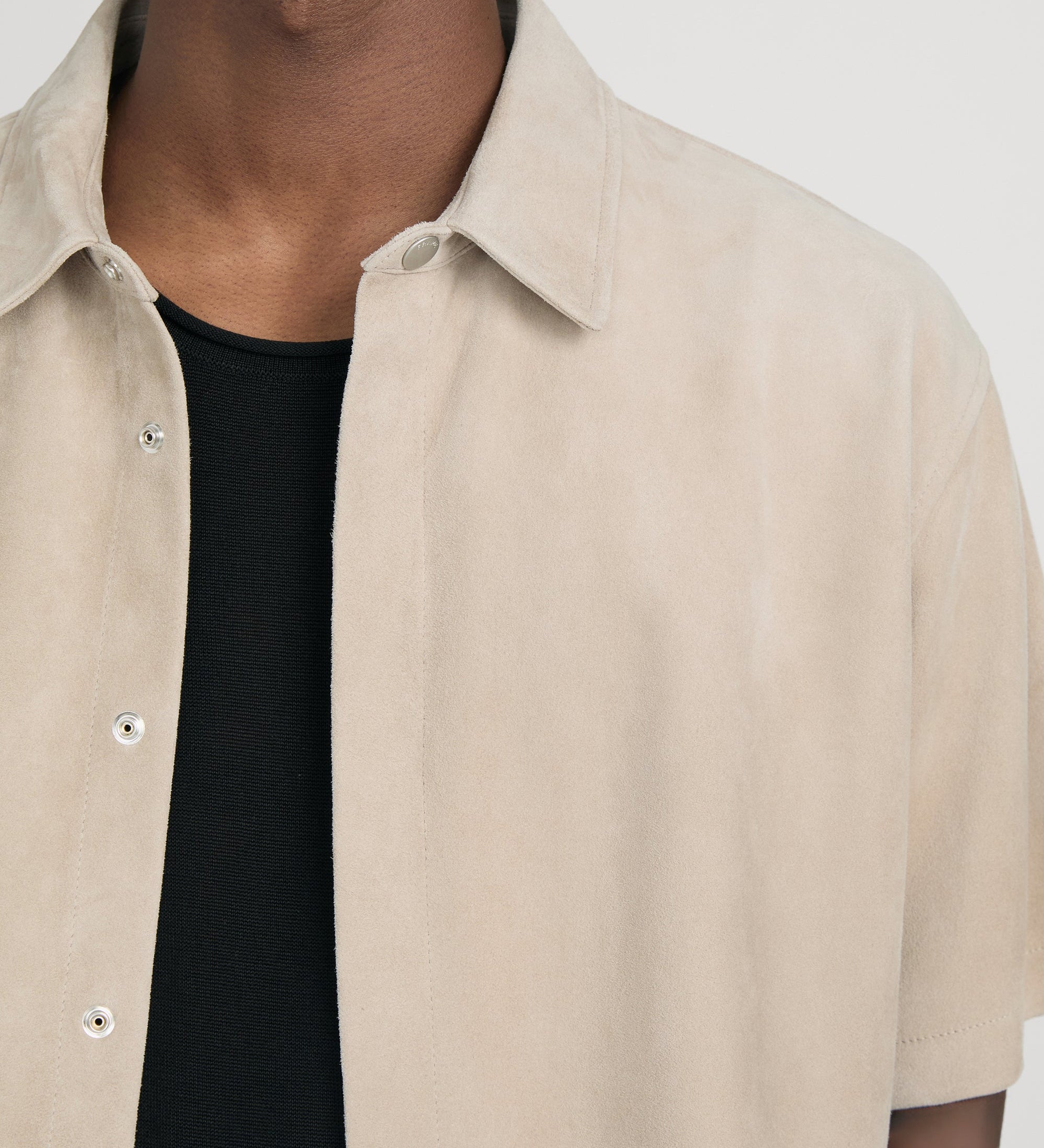 FRAME - Short Sleeve Suede Shirt