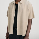FRAME - Short Sleeve Suede Shirt