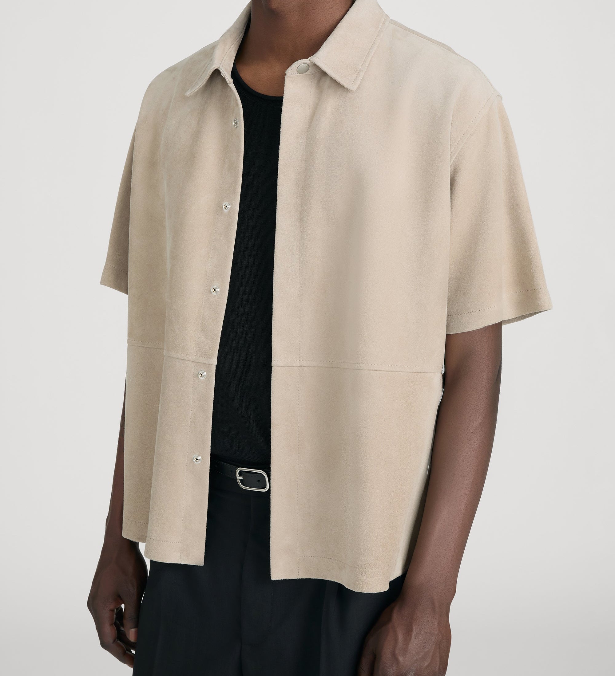 FRAME - Short Sleeve Suede Shirt