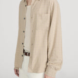 FRAME - Linen Blend Plaid Shirt