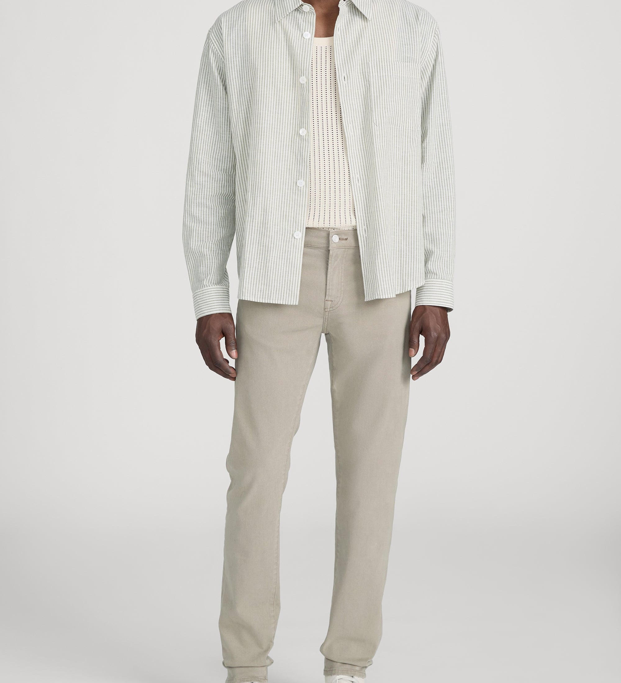 FRAME - Linen Blend Stripe Shirt