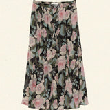 DÔEN - MEADOW SKIRT -- ROSE GARDEN FLORAL