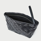 Loeffler Randall - Melina Black Woven Leather Clutch