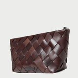 Loeffler Randall - Melina Chocolate Woven Leather Clutch