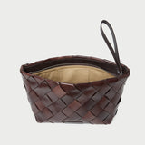 Loeffler Randall - Melina Chocolate Woven Leather Clutch