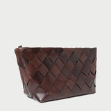 Loeffler Randall - Melina Chocolate Woven Leather Clutch