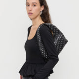 Loeffler Randall - Mercer Black/Silver Leather Shoulder Bag