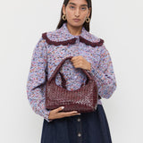 Loeffler Randall - Mercer Maroon Woven Shoulder Bag