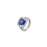 Dorsey - MERCER, LAB BLUE SAPPHIRE RING, SILVER