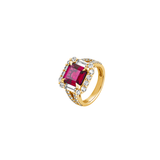 Dorsey - MERCER, LAB RED SAPPHIRE RING, GOLD