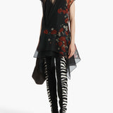 Khaite - Merith Dress in Black and Red