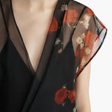 Khaite - Merith Dress in Black and Red