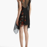 Khaite - Merith Dress in Black and Red