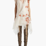 Khaite - Merith Dress in Cream and Red