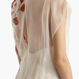 Khaite - Merith Dress in Cream and Red