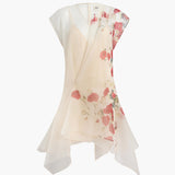 Khaite - Merith Dress in Cream and Red
