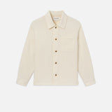 FRAME - Textured Shirt Jacket -- Off White
