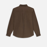 FRAME - Double Pocket Wool Blend Shirt -- Soft Mocha