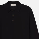 FRAME - Superfine Polo Sweater -- Black