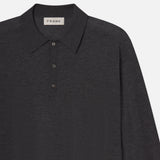 FRAME - Superfine Polo Sweater -- Grey Melange