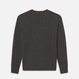FRAME - Cable Cashmere Crewneck -- Charcoal