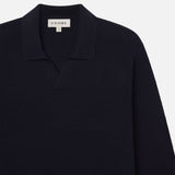FRAME - Textured Wool Cashmere Sweater -- Dark Navy