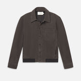 FRAME - Suede Bomber Jacket -- Old Black