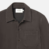 FRAME - Suede Bomber Jacket -- Old Black