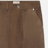 FRAME - The Society Archive Suede Workwear Pants -- Soft Mocha