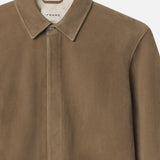 FRAME - Suede Shirt -- Dark Beige